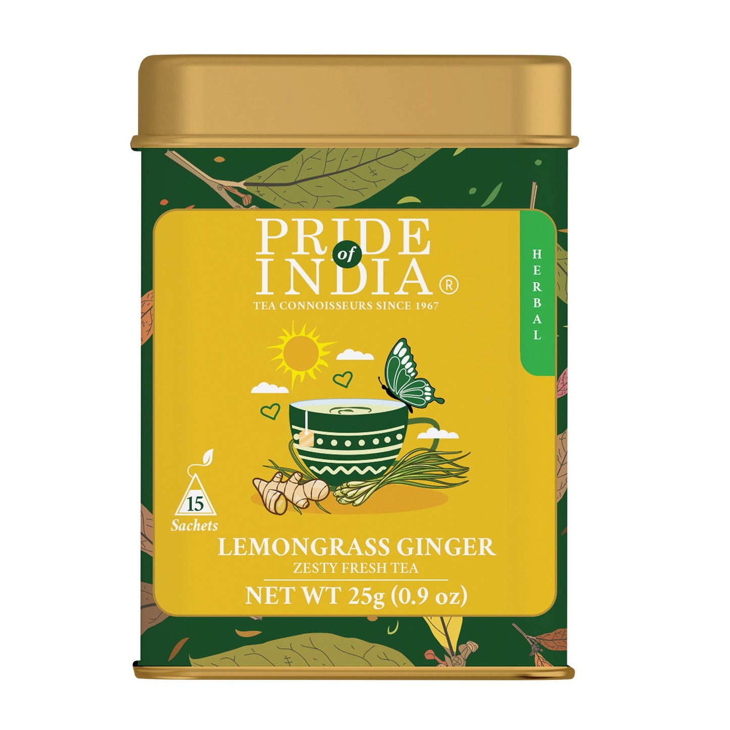 Lemongrass Ginger - Zesty Fresh Tea Bags