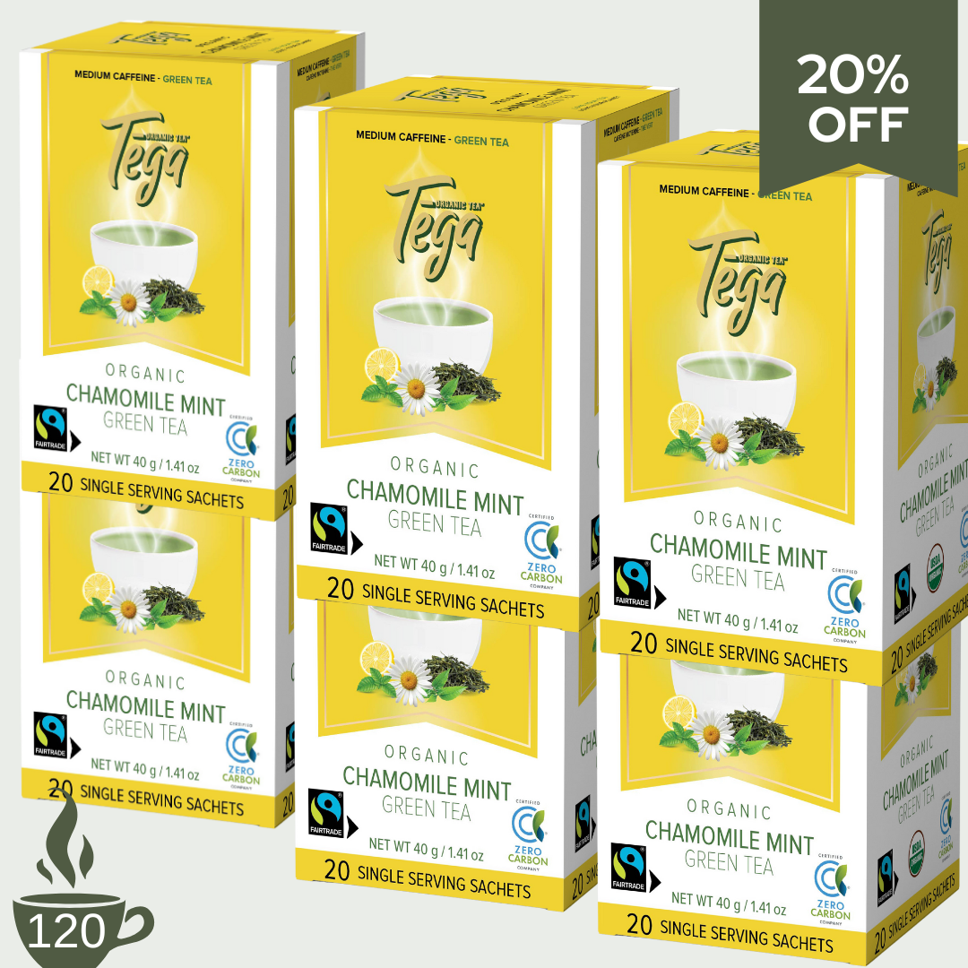 Chamomile Mint Green Tea w. Citrus Organic Fairtrade 20ct
