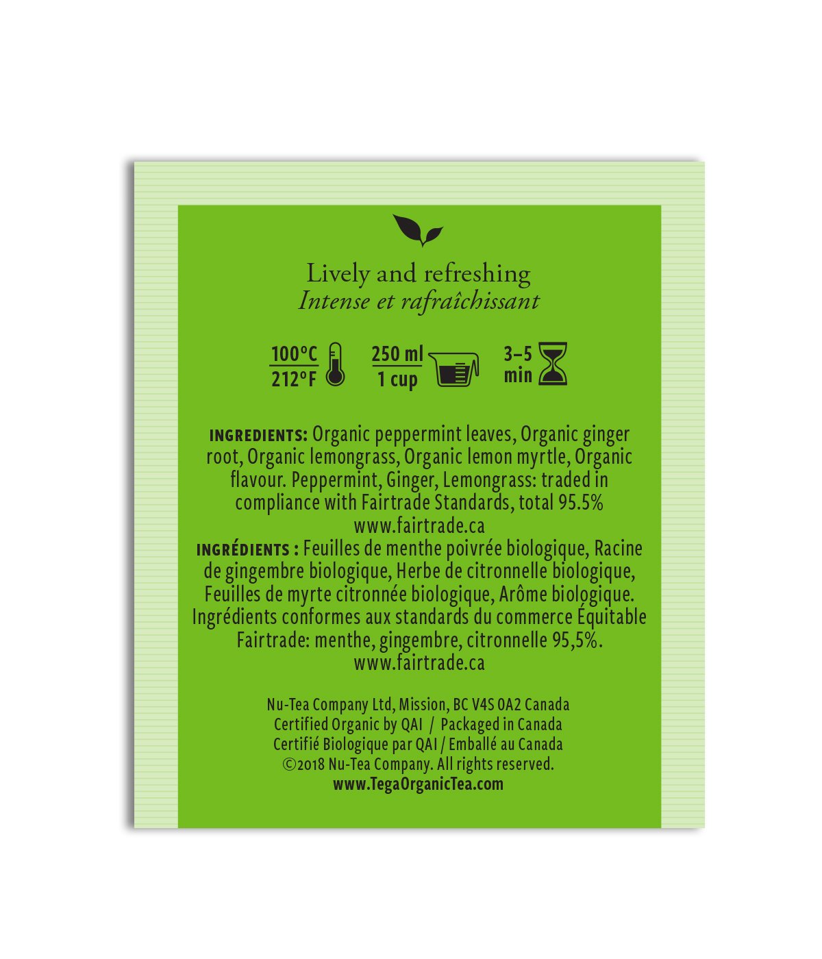 Ginger Mint Organic Fairtrade 100 Herbal TeaBags