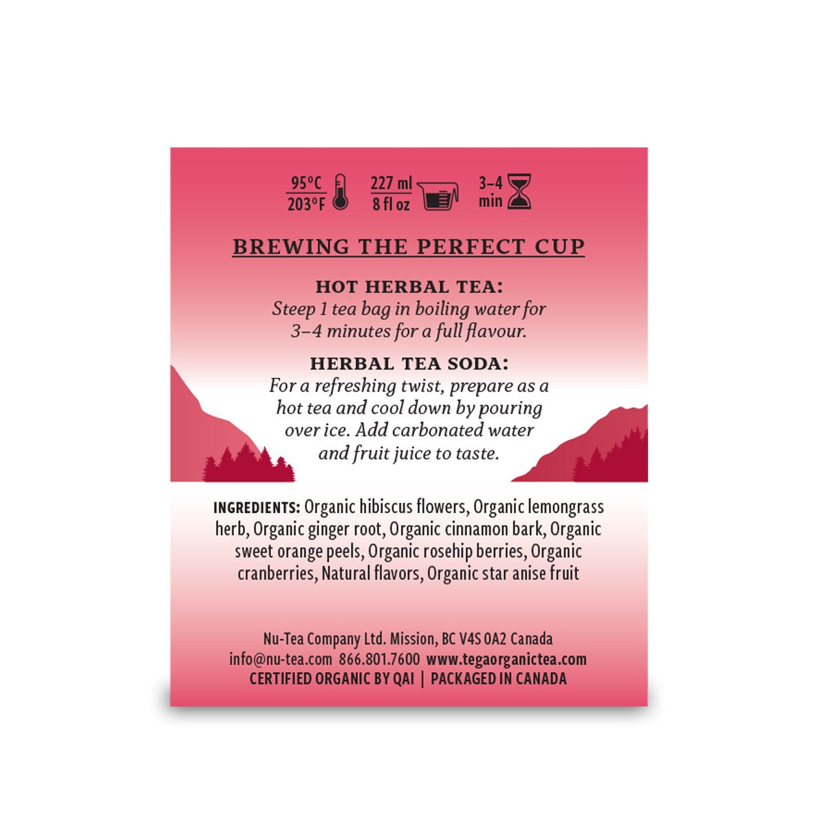 Cranberry Ginger Organic Herbal Tea